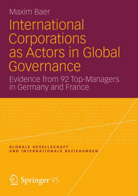 Cover image for book International Corporations as Actors in Global Governance