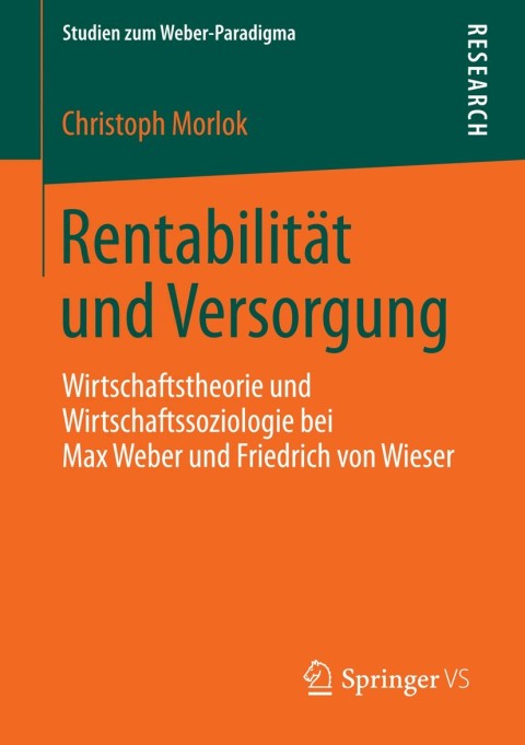 Cover image for book Rentabilität und Versorgung