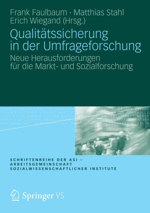 Cover image for book Qualitätssicherung in der Umfrageforschung
