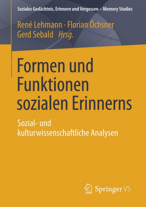 Cover image for book Formen und Funktionen sozialen Erinnerns