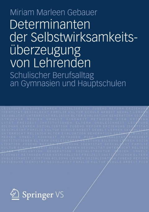 Cover image for book Determinanten der Selbstwirksamkeitsüberzeugung von Lehrenden