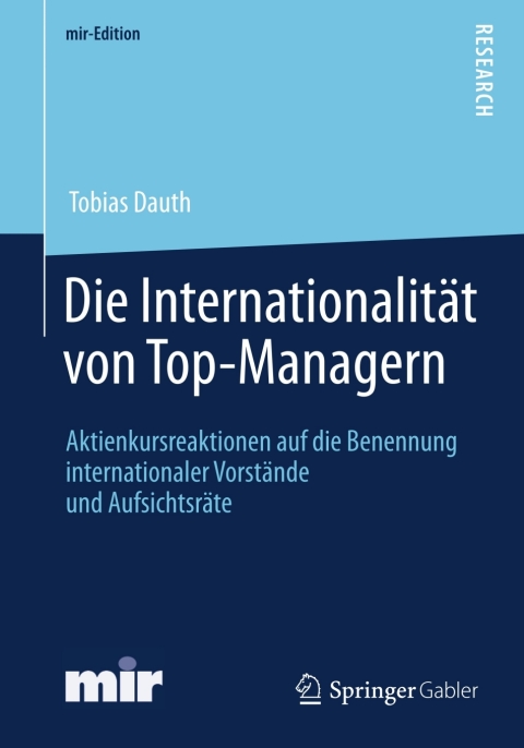 Cover image for book Die Internationalität von Top-Managern