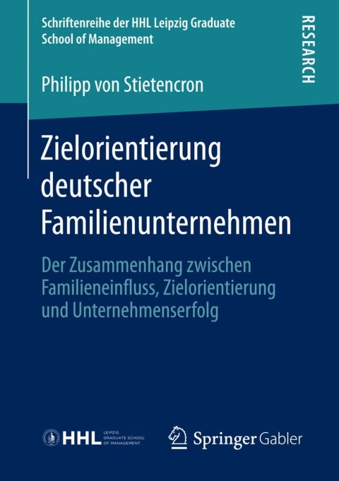 Cover image for book Zielorientierung deutscher Familienunternehmen