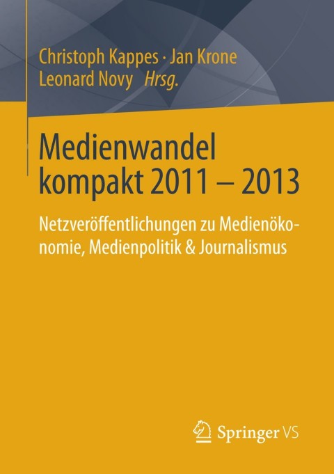 Cover image for book Medienwandel kompakt 2011 - 2013