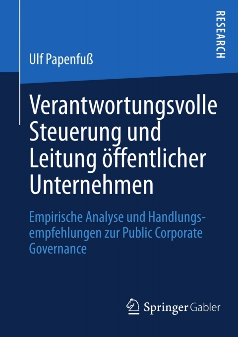 Cover image for book Verantwortungsvolle Steuerung und Leitung öffentlicher Unternehmen