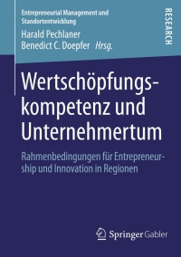Cover image: Wertschöpfungskompetenz und Unternehmertum 9783658009229