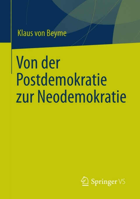 Cover image for book Von der Postdemokratie zur Neodemokratie