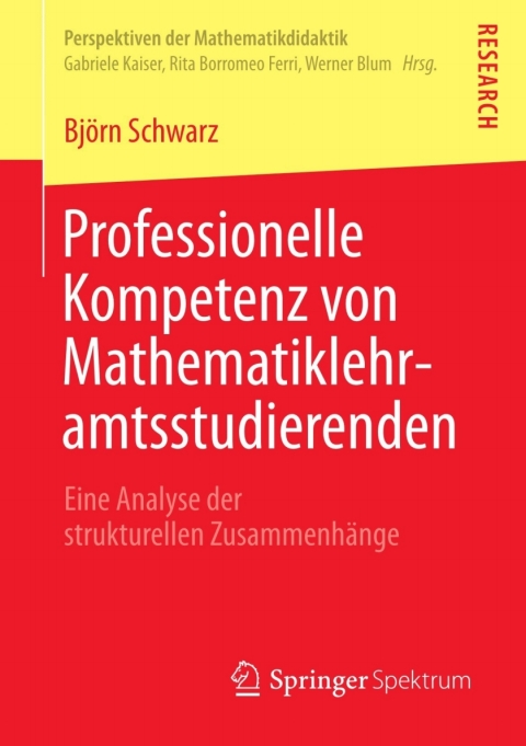 Cover image for book Professionelle Kompetenz von Mathematiklehramtsstudierenden