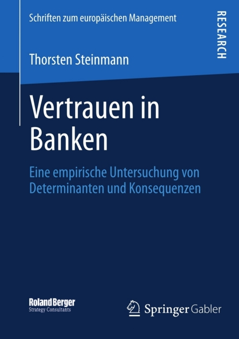 Cover image for book Vertrauen in Banken