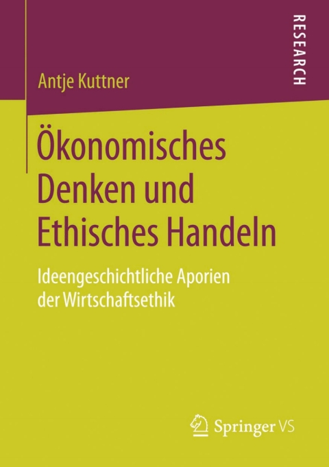 Cover image for book Ökonomisches Denken und Ethisches Handeln