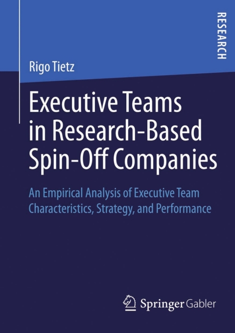 Cover image for book Executive Teams in Research-Based Spin-Off Companies