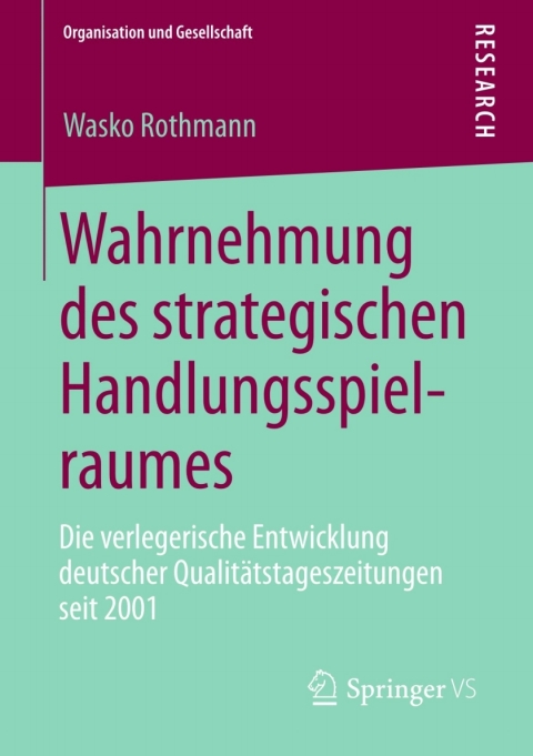 Cover image for book Wahrnehmung des strategischen Handlungsspielraumes