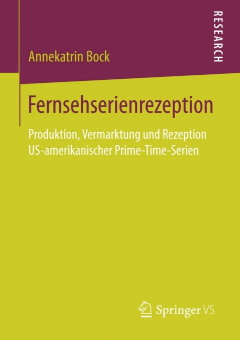 Cover image for book Fernsehserienrezeption