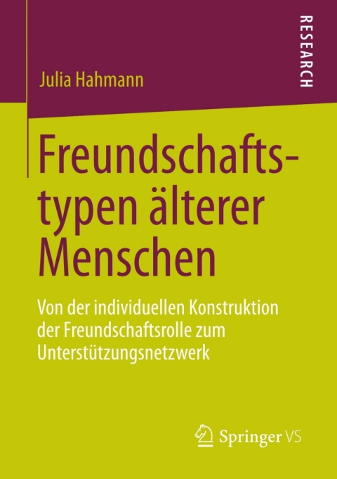 Cover image for book Freundschaftstypen älterer Menschen