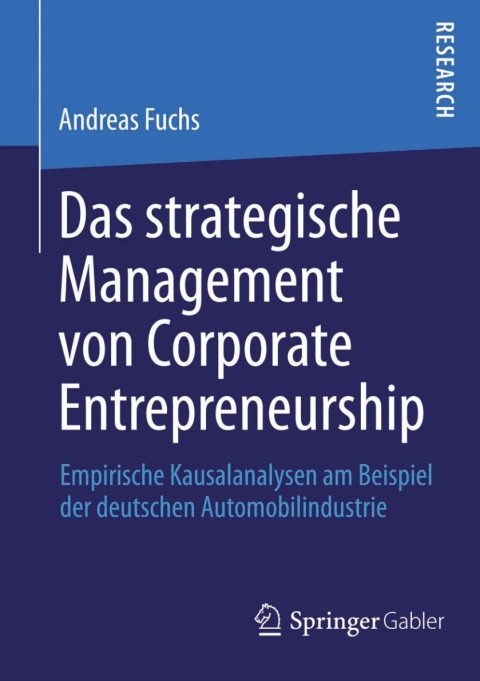 Cover image for book Das strategische Management von Corporate Entrepreneurship