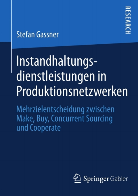 Cover image for book Instandhaltungsdienstleistungen in Produktionsnetzwerken