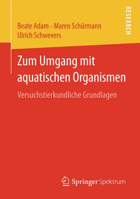 Cover image for book Zum Umgang mit aquatischen Organismen