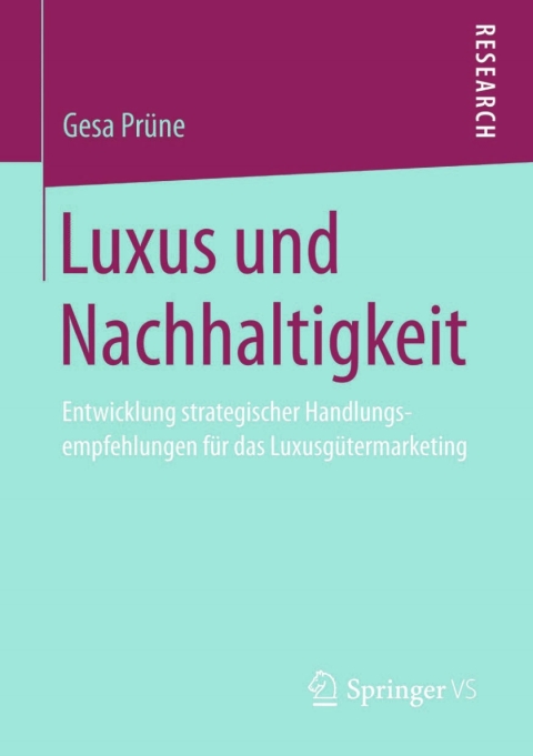 Cover image for book Luxus und Nachhaltigkeit