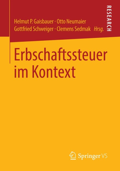 Cover image for book Erbschaftssteuer im Kontext