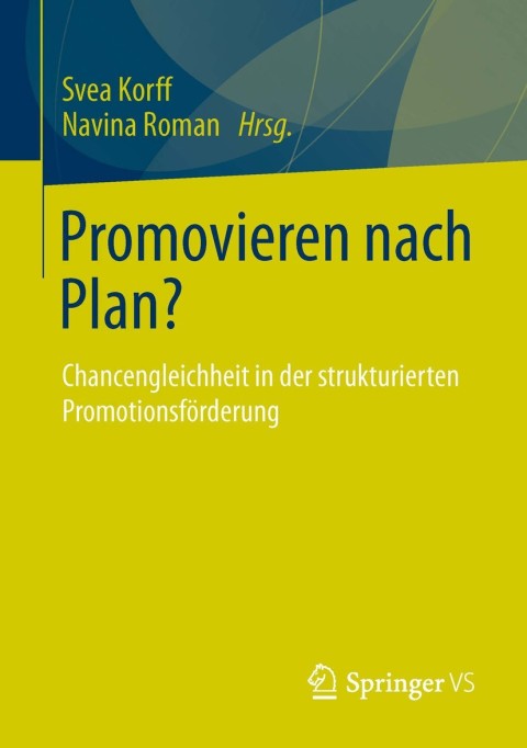 Cover image for book Promovieren nach Plan?