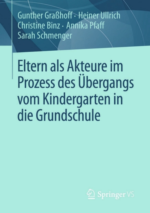 Cover image for book Eltern als Akteure im Prozess des Übergangs vom Kindergarten in die Grundschule