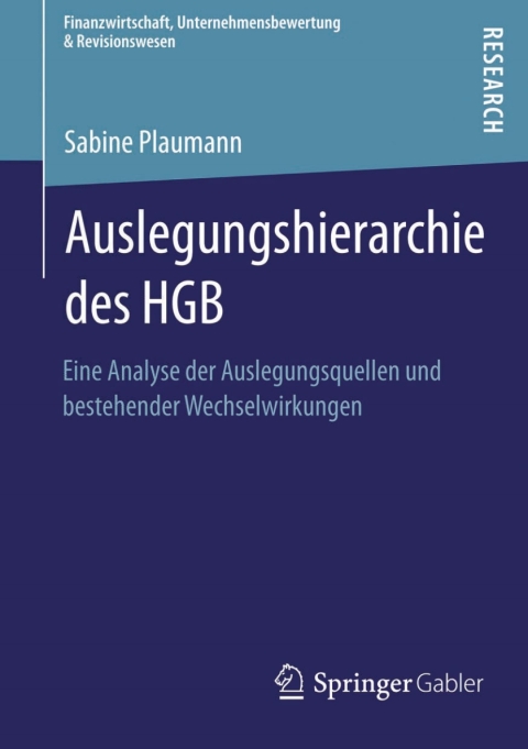 Cover image for book Auslegungshierarchie des HGB