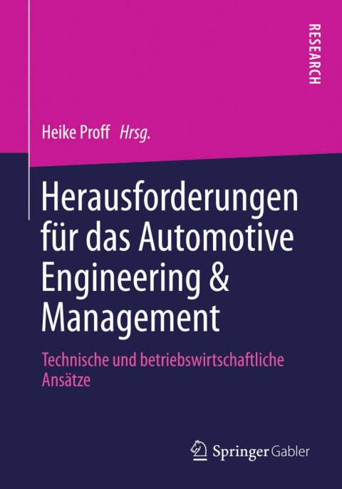 Cover image for book Herausforderungen für das Automotive Engineering & Management