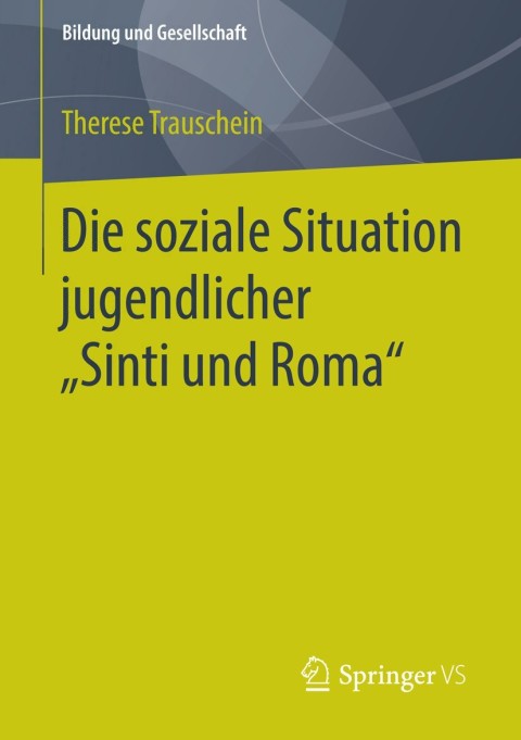 Cover image for book Die soziale Situation jugendlicher „Sinti und Roma“