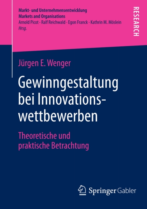 Cover image for book Gewinngestaltung bei Innovationswettbewerben
