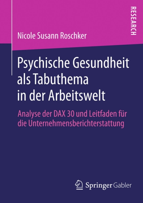 Cover image for book Psychische Gesundheit als Tabuthema in der Arbeitswelt