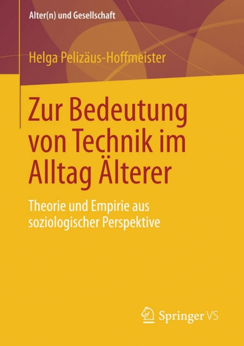 Cover image for book Zur Bedeutung von Technik im Alltag Älterer