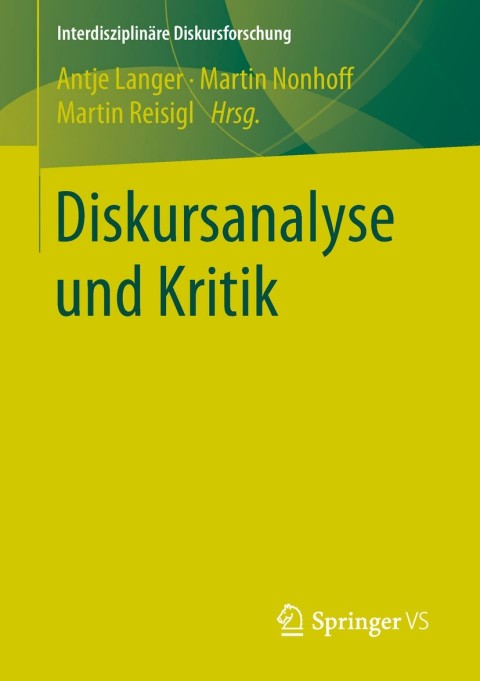 Cover image for book Diskursanalyse und Kritik