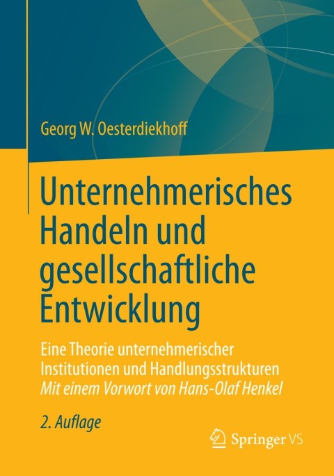 Cover image for book Unternehmerisches Handeln und gesellschaftliche Entwicklung