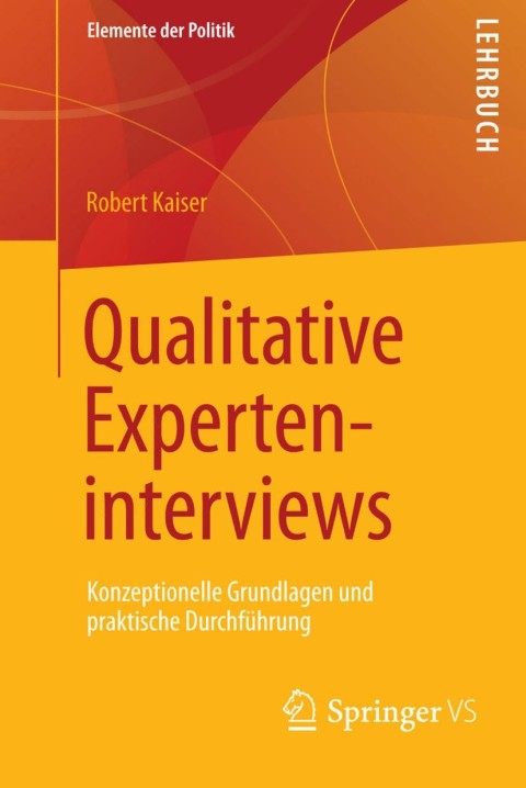 Cover image for book Qualitative Experteninterviews