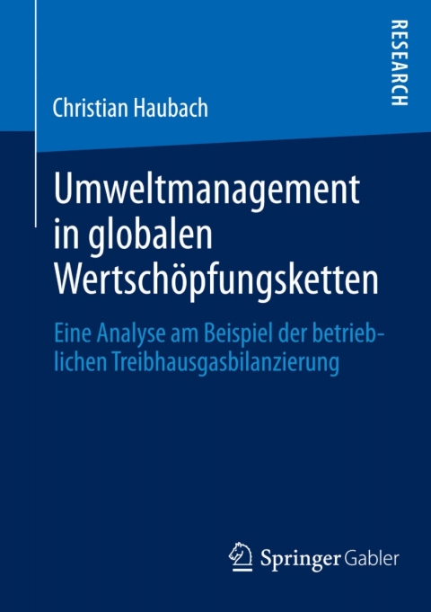 Cover image for book Umweltmanagement in globalen Wertschöpfungsketten