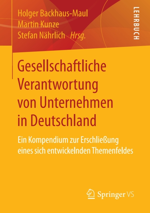 Cover image for book Gesellschaftliche Verantwortung von Unternehmen in Deutschland
