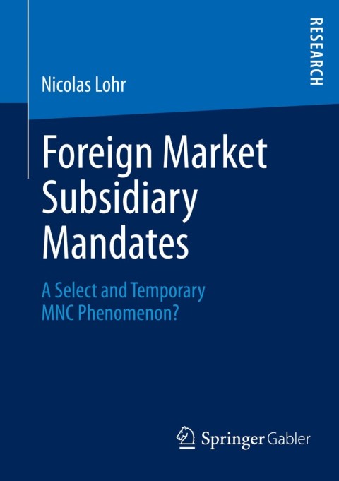 Cover image for book Foreign Market Subsidiary Mandates