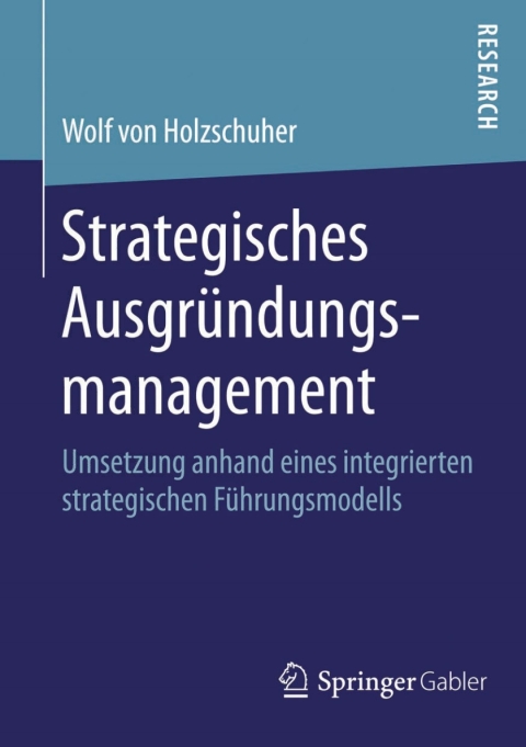 Cover image for book Strategisches Ausgründungsmanagement