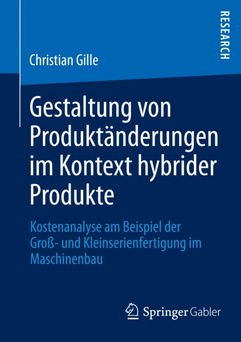 Cover image for book Gestaltung von Produktänderungen im Kontext hybrider Produkte