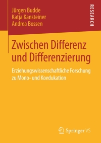 Cover image: Zwischen Differenz und Differenzierung 9783658026974