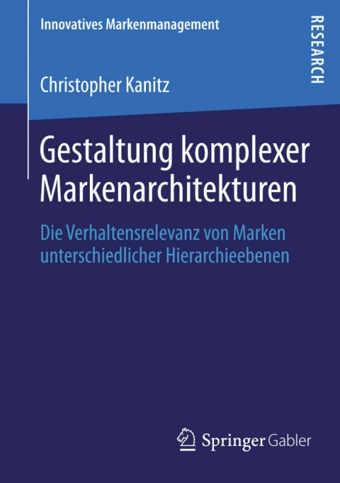 Cover image for book Gestaltung komplexer Markenarchitekturen