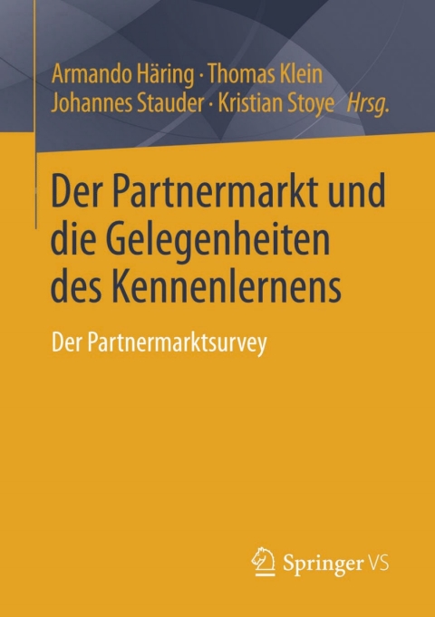 Cover image for book Der Partnermarkt und die Gelegenheiten des Kennenlernens