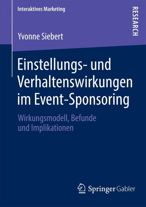Cover image for book Einstellungs- und Verhaltenswirkungen im Event-Sponsoring