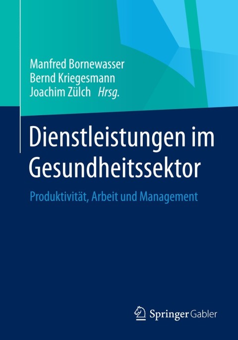 Cover image for book Dienstleistungen im Gesundheitssektor