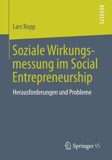 Cover image for book Soziale Wirkungsmessung im Social Entrepreneurship