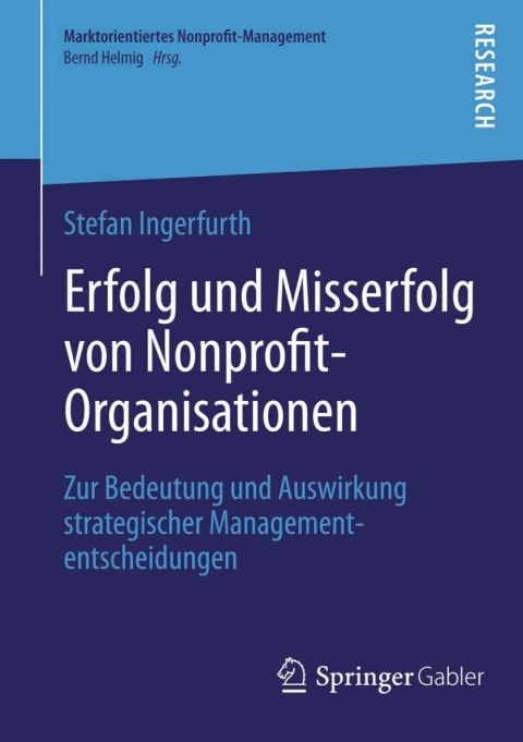 Cover image for book Erfolg und Misserfolg von Nonprofit-Organisationen