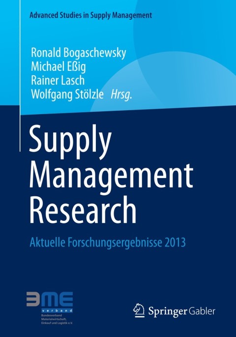 Cover image for book Supply Management Research
