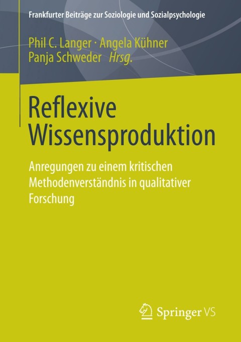 Cover image for book Reflexive Wissensproduktion