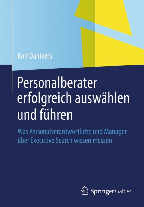 Cover image for book Personalberater erfolgreich auswählen und führen