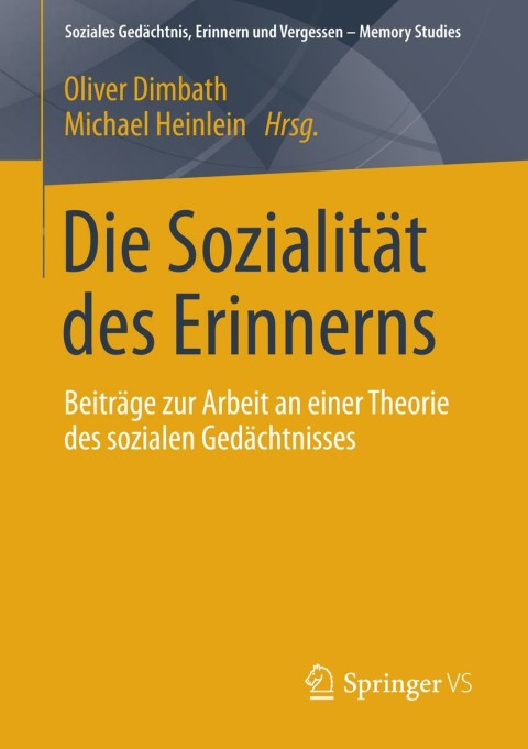 Cover image for book Die Sozialität des Erinnerns